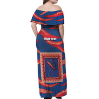 Personalized Italy Calabria Off Shoulder Maxi Dress Piccantino Vintage Style