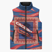 Personalized Italy Calabria Sleeveless Puffer Jacket Piccantino Vintage Style