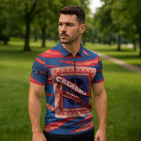Personalized Italy Calabria Zipper Polo Shirt Piccantino Vintage Style