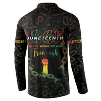 Juneteenth 1865 Button Sweatshirt Unapologetically Black