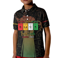Juneteenth 1865 Kid Polo Shirt Unapologetically Black