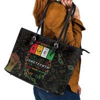 Juneteenth 1865 Leather Tote Bag Unapologetically Black