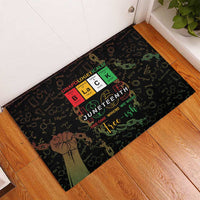 Juneteenth 1865 Rubber Doormat Unapologetically Black