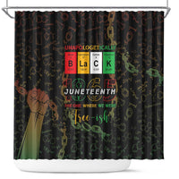 Juneteenth 1865 Shower Curtain Unapologetically Black