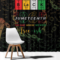 Juneteenth 1865 Window Curtain Unapologetically Black
