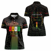 Juneteenth 1865 Women Polo Shirt Unapologetically Black