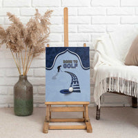 Golf Canvas Wall Art Sporty Style Navy - Wonder Print Shop