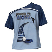 Golf Cross Shoulder Shirt Sporty Style Navy - Wonder Print Shop
