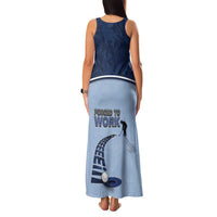 Golf Family Matching Tank Maxi Dress and Hawaiian Shirt Sporty Style Navy - Wonder Print Shop