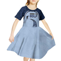 Golf Kid Short Sleeve Dress Sporty Style Navy - Wonder Print Shop
