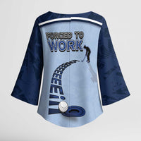 Golf Kimono Sleeve Blouse Sporty Style Navy - Wonder Print Shop