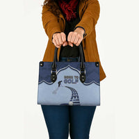 Golf Leather Bag Sporty Style Navy - Wonder Print Shop