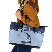 Golf Leather Tote Bag Sporty Style Navy - Wonder Print Shop