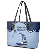 Golf Leather Tote Bag Sporty Style Navy - Wonder Print Shop