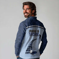 Golf Long Sleeve Polo Shirt Sporty Style Navy - Wonder Print Shop