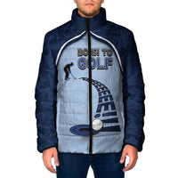 Golf Padded Jacket Sporty Style Navy - Wonder Print Shop