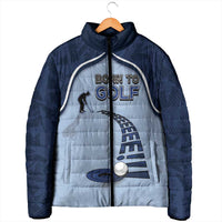 Golf Padded Jacket Sporty Style Navy - Wonder Print Shop