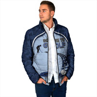 Golf Padded Jacket Sporty Style Navy - Wonder Print Shop
