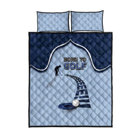 Golf Quilt Bed Set Sporty Style Navy - Wonder Print Shop