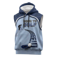 Golf Sleeveless Hoodie Sporty Style Navy - Wonder Print Shop