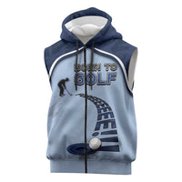 Golf Sleeveless Zip Hoodie Sporty Style Navy - Wonder Print Shop