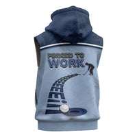 Golf Sleeveless Zip Hoodie Sporty Style Navy - Wonder Print Shop