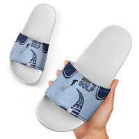 Golf Slide Sandals Sporty Style Navy - Wonder Print Shop