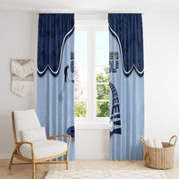 Golf Window Curtain Sporty Style Navy - Wonder Print Shop
