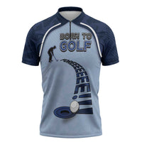 Golf Zipper Polo Shirt Sporty Style Navy - Wonder Print Shop