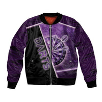 Personalized Darts Bomber Jacket Galaxy Style Purple - Wonder Print Shop