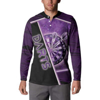 Personalized Darts Button Sweatshirt Galaxy Style Purple - Wonder Print Shop