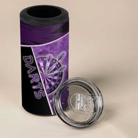 Personalized Darts 4 in 1 Can Cooler Tumbler Galaxy Style Purple - Wonder Print Shop