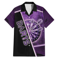 Personalized Darts Family Matching Mermaid Dress and Hawaiian Shirt Galaxy Style Purple - Wonder Print Shop
