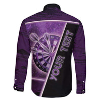 Personalized Darts Family Matching Tank Maxi Dress and Hawaiian Shirt Galaxy Style Purple - Wonder Print Shop