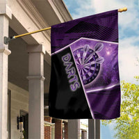 Darts Garden Flag Galaxy Style Purple - Wonder Print Shop