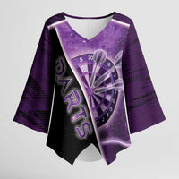 Personalized Darts Kimono Sleeve Blouse Galaxy Style Purple - Wonder Print Shop
