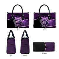 Darts Leather Bag Galaxy Style Purple - Wonder Print Shop
