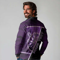 Personalized Darts Long Sleeve Polo Shirt Galaxy Style Purple - Wonder Print Shop