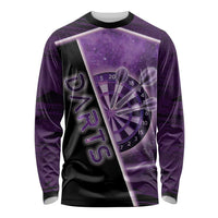 Personalized Darts Long Sleeve Shirt Galaxy Style Purple - Wonder Print Shop