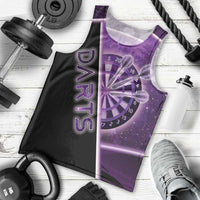 Personalized Darts Men Tank Top Galaxy Style Purple - Wonder Print Shop