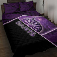 Darts Quilt Bed Set Galaxy Style Purple - Wonder Print Shop