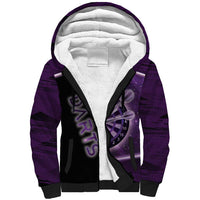 Personalized Darts Sherpa Hoodie Galaxy Style Purple - Wonder Print Shop