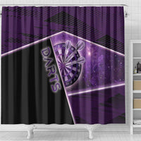 Darts Shower Curtain Galaxy Style Purple - Wonder Print Shop