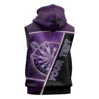 Personalized Darts Sleeveless Hoodie Galaxy Style Purple - Wonder Print Shop