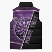 Personalized Darts Sleeveless Puffer Jacket Galaxy Style Purple - Wonder Print Shop