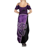 Personalized Darts Summer Maxi Dress Galaxy Style Purple - Wonder Print Shop