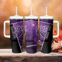 Personalized Darts Tumbler With Handle Galaxy Style Purple - Wonder Print Shop