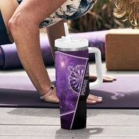 Personalized Darts Tumbler With Handle Galaxy Style Purple - Wonder Print Shop