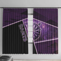 Darts Window Curtain Galaxy Style Purple - Wonder Print Shop