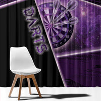 Darts Window Curtain Galaxy Style Purple - Wonder Print Shop